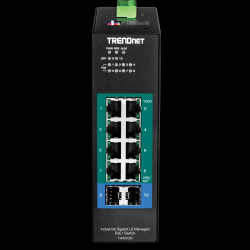 Trendnet 10-Port Industrial Gigabit L2 Managed PoE+ DIN-Rail Switch 24 - 57V