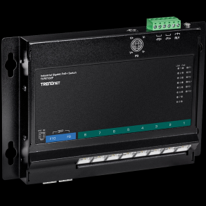 Trendnet 10-Port Industrial Gigabit PoE+ Wall-Mount Front Access Switch
