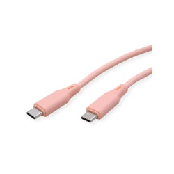 ROLINE USB 2.0 Silicon Cable, C-C, M/M, 60W, 1m, PINK