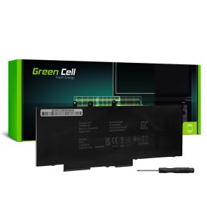 Green Cell Battery 93FTF GJKNX for Dell Latitude, 4 cell, 7.6V, 6200 mAh