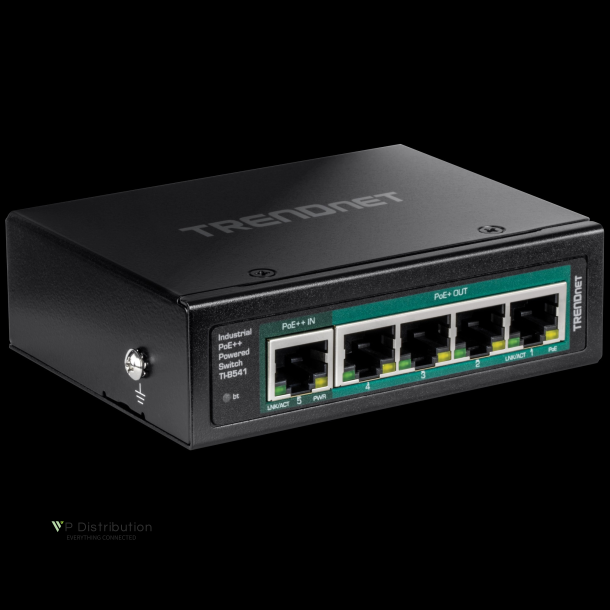 Trendnet 5-Port IndustrialGigabit PoE++ Powered DIN-Rail Switch with PoE Pass-Through