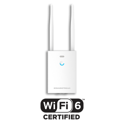 Grandstream Outdoor Wi-Fi 6 Access Point, 2x2:2 2.4/5G, 2x GbE, PoE, up to 250m coverage, up to 256 wireless clients, 1.77Gbps aggregate wireless throughput, 50 AP local controller, IP66