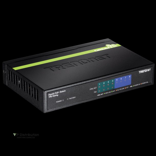 Trendnet 8-port GREENnet Gigabit PoE+ Switch (4 PoE+, 4 Non-PoE) (65W)