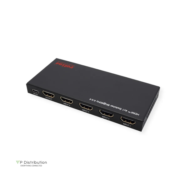 ROLINE HDMI 4x1 Switch, 8K60Hz W/IR