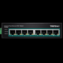 Trendnet 8-Port Industrial Fast Ethernet PoE+ DIN-Rail Switch