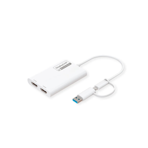 ROLINE USB-C/A to Dual HDMI DisplayLink Adapter, 4K60