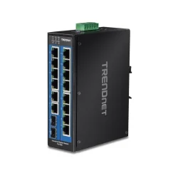 Trendnet 16-Port Hardened Industrial Gigabit DIN-Rail Switch