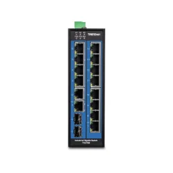 Trendnet 16-Port Hardened Industrial Gigabit DIN-Rail Switch