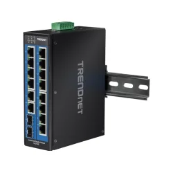 Trendnet 16-Port Hardened Industrial Gigabit DIN-Rail Switch