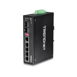 Trendnet 6-port hardened Industrial Gigabit Switch (5 Gigabit / 1 shared SFP / 1 dedicated SFP)