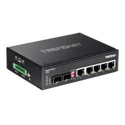 Trendnet 6-port hardened Industrial Gigabit Switch (5 Gigabit / 1 shared SFP / 1 dedicated SFP)