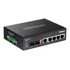 Trendnet 6-port hardened Industrial Gigabit Switch (5 Gigabit / 1 shared SFP / 1 dedicated SFP)