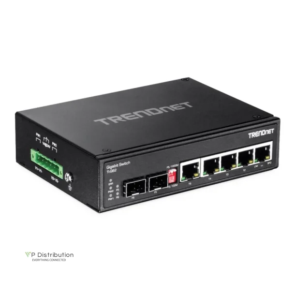 Trendnet 6-port hardened Industrial Gigabit Switch (5 Gigabit / 1 shared SFP / 1 dedicated SFP)