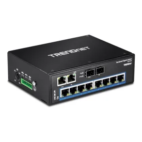 Trendnet 10-Port Hardened Industrial Gigabit DIN-Rail Switch
