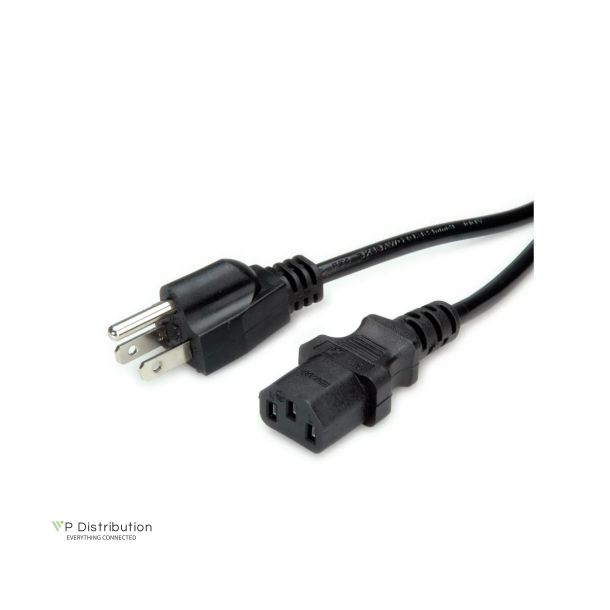 VALUE Power Cord NEMA 5-15P+C13,USA,1.8m