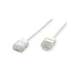 ROLINE PatchCord UTP, Cat.6A, white, 1m UltraShort Connector, LSOH