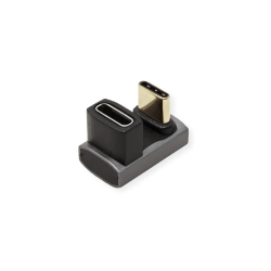 ROLINE USB4 40G Type C M/F 360 ANGLE Adapter, Silver Grey ALU.