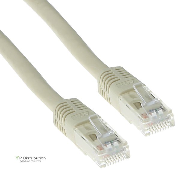 ACT Ivory 1 meter LSZH U/UTP CAT6A patch cable with RJ45 connectors