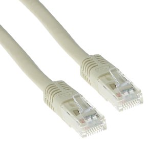 ACT Ivory 0.25 meter LSZH U/UTP CAT6A patch cable with RJ45 connectors
