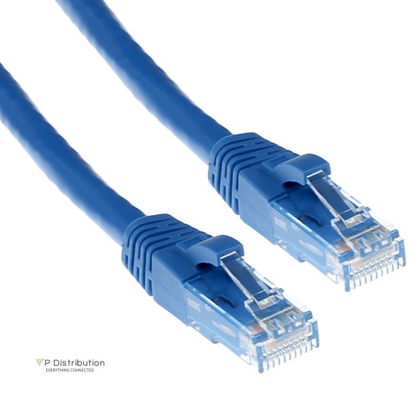 ACT Blue 0.5 meter U/UTP CAT6A patch cable snagless with RJ45 connectors