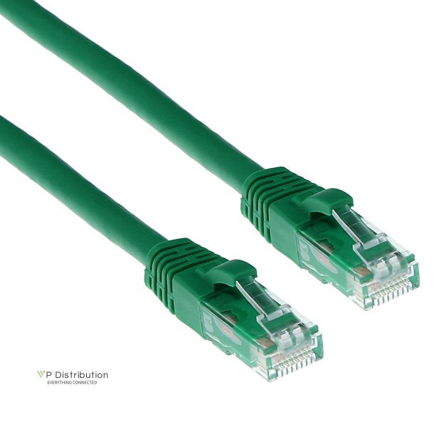 ACT Green 0.5 meter U/UTP CAT6A patch cable snagless with RJ45 connectors