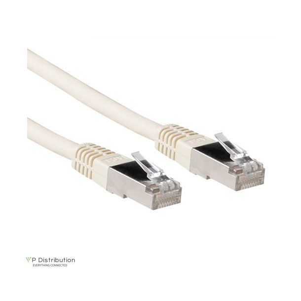 ACT Ivory 1 meter LSZH SFTP CAT6A patch cable with RJ45 connectors