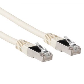 ACT Ivory 25 meter LSZH SFTP CAT6A patch cable with RJ45 connectors
