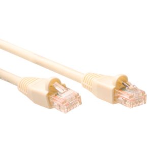 ACT Ivory 15 meter U/UTP CAT5E patch cable snagless with RJ45 connectors