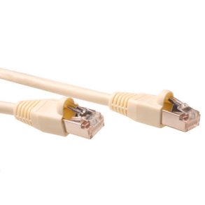 ACT Ivory 3 meter SF/UTP CAT5E patch cable snagless with RJ45 connectors
