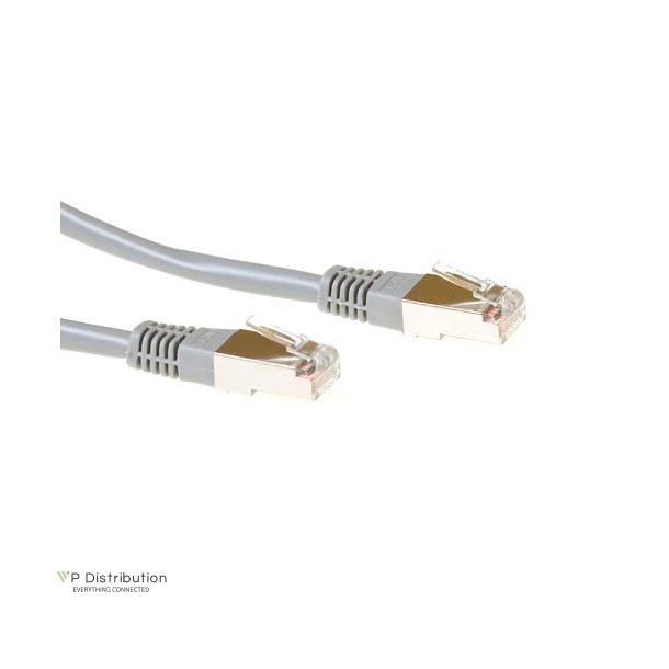 ACT Grey 0.5 meter F/UTP CAT5E patch cable with RJ45 connectors