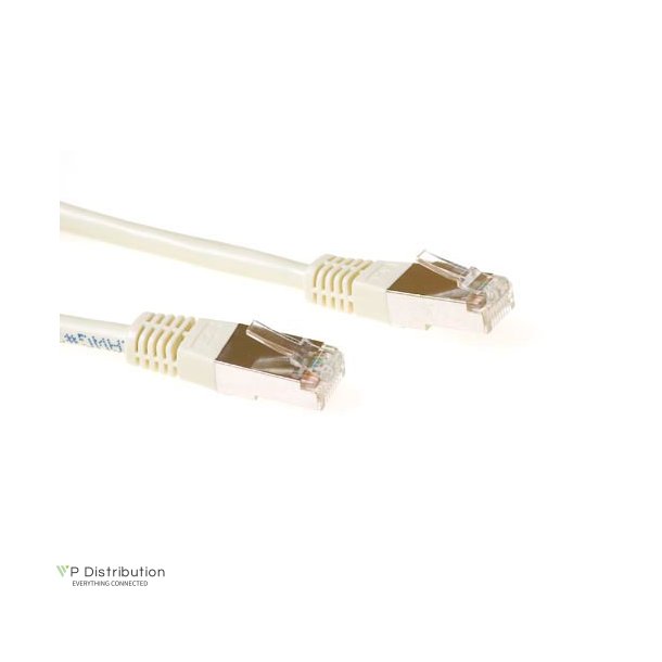 ACT Ivory 0.5 meter F/UTP CAT5E patch cable with RJ45 connectors