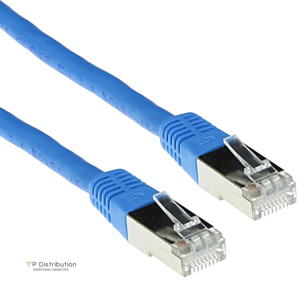 ACT Blue 5 meter F/UTP CAT5E patch cable with RJ45 connectors