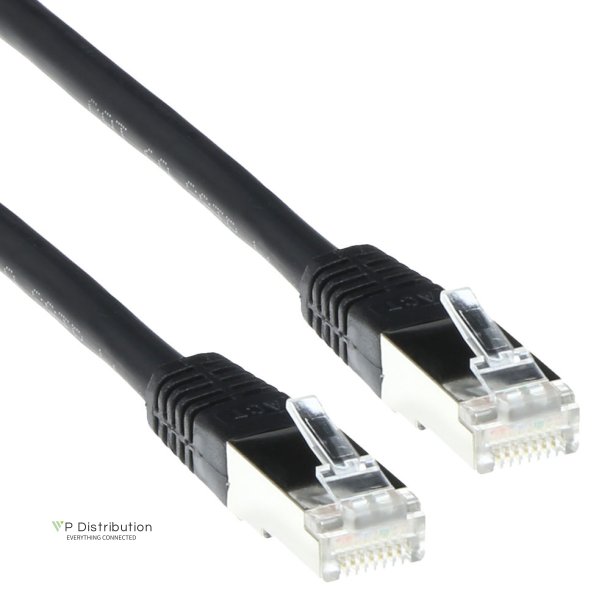 ACT Black 0.5 meter F/UTP CAT5E patch cable with RJ45 connectors