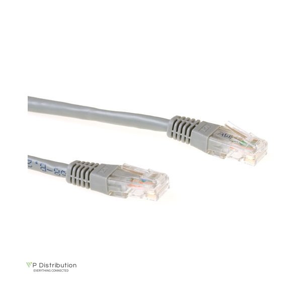 ACT Grey 25 meter U/UTP CAT6 patch cable with RJ45 connectors