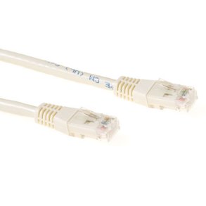 ACT Ivory 25 meter U/UTP CAT6 patch cable with RJ45 connectors