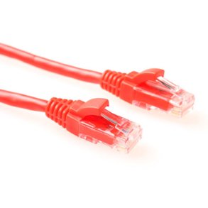 ACT Red 5 meter U/UTP CAT5E patch cable component level with RJ45 connectors