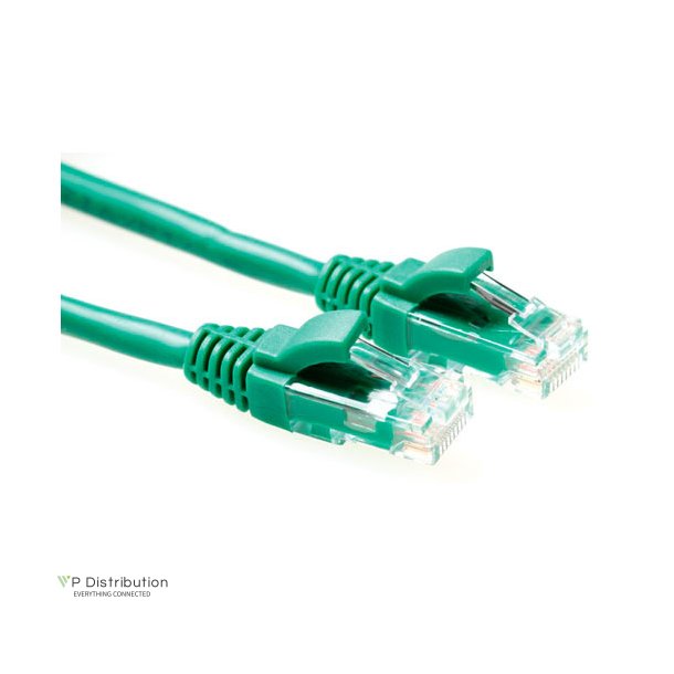 ACT Green 0.5 meter U/UTP CAT6 patch cable component level with RJ45 connectors