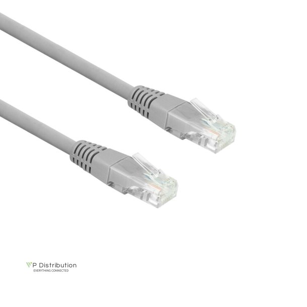 Eminent Grey 1 meter U/UTP CAT6 patch cable with RJ45 connectors