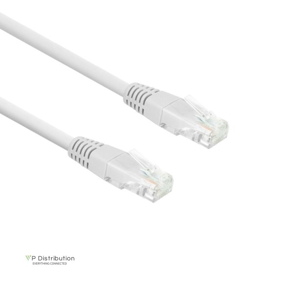 Eminent White 5 meter U/UTP CAT6 patch cable with RJ45 connectors