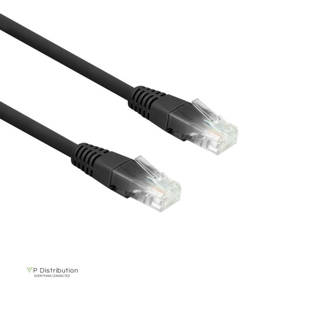 Eminent Black 1 meter U/UTP CAT6 patch cable with RJ45 connectors