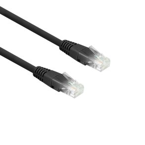 Eminent Black 5 meter U/UTP CAT6 patch cable with RJ45 connectors