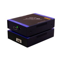 SmartAVI HDMI 2K/4K Multimode Fiber Extender. Includes: [HFX-TX, HFX-RX, 2 X (PS5VD3A-wllmt)]