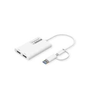 ROLINE USB-C/A to Dual DP DisplayLink Adapter, 4K60