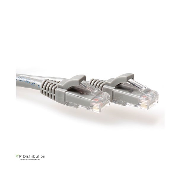 ACT Grey 25 meter U/UTP CAT6 patch cable snagless with RJ45 connectors