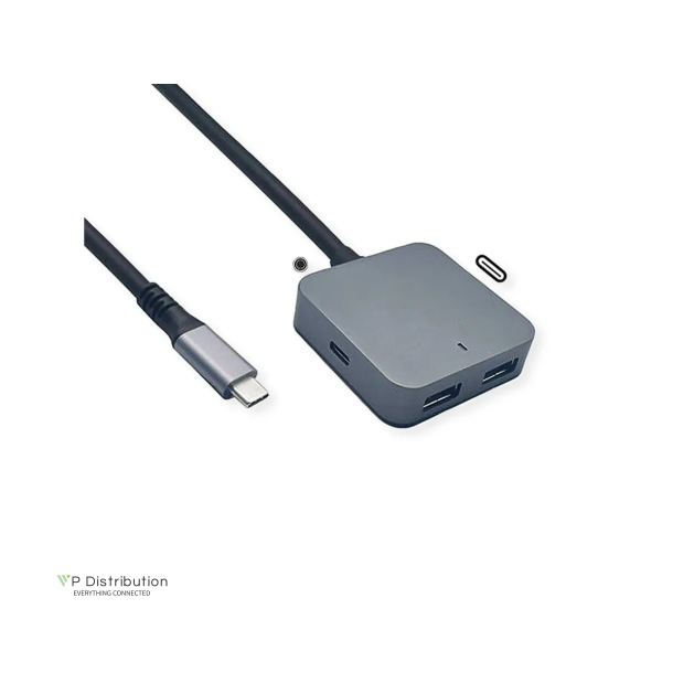 VALUE  Hub USB 3.2 Gen 2, 4 Port (2xA+2x C), + Ext.Cable, 3m