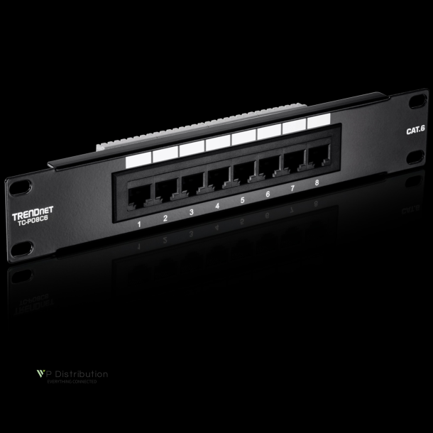 Trendnet 8-Port Cat. 6 Unshielded Patch Panel (10" wide)