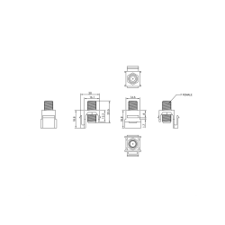 VALUE F-Type Keystone Coupler, Plastic, Nickel plate