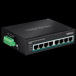 Trendnet 8-Port Industrial Fast Ethernet PoE+ DIN-Rail Switch