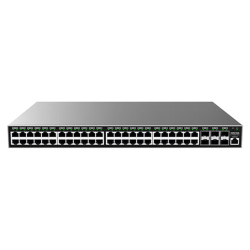 Grandstream Layer 2+ Managed Network Switch, 48x GbE RJ45 PoE 802.3 af/at, up to 30W per port, 360W total power budget, 6x SFP+, stackable, Internal PSU