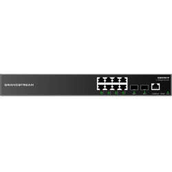 Grandstream Layer 2+ Managed Network Switch, 8x GbE RJ45 PoE 802.3 af/at, up to 30W per port, 120W total power budget, 2x SFP, Internal PSU